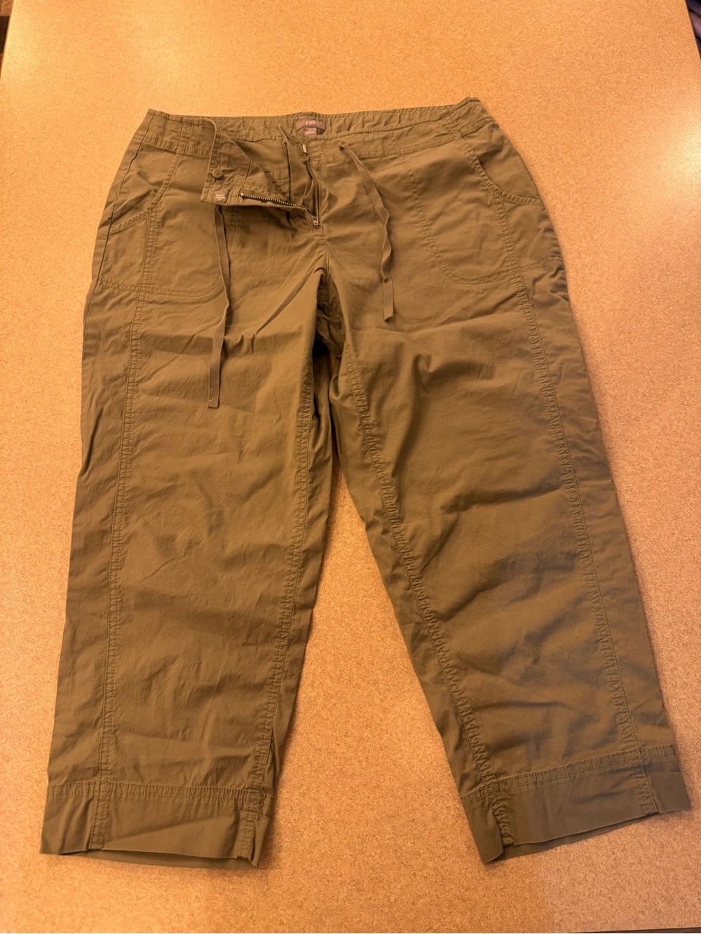 J. Jill Olive Green Stretch Pants - Picture 1 of 6